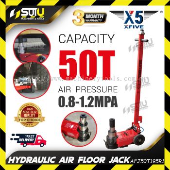 [STRAIGHT] X5 / XFIVE AFJ50T195R1 50T / 50Ton / 50 Ton Hydraulic Air Floor Jack (Max Height : 320MM)