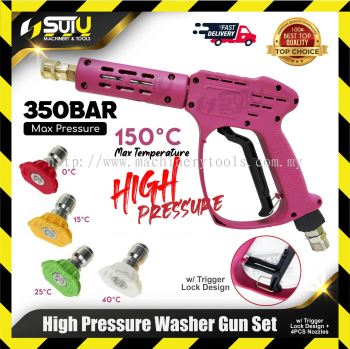 [SET] 350Bar High Pressure Washer Gun w/ Trigger Lock Design 5000PSI + Nozzles