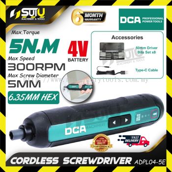 DCA ADPL04-5 / ADPL04-5E 4V 5NM Cordless Screwdriver 300RPM (SET)