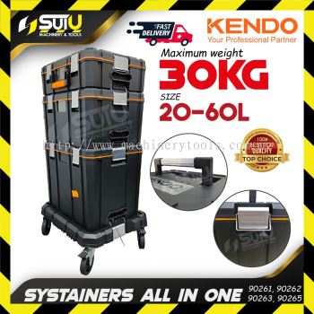 [SET] KENDO 90261 + 90262 + 90263 + 90265 20/40/60L Systainers / Box w/ Cart