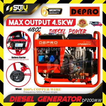 DEPRO DP200MW 418CC Air Cooled Welding Diesel Generator / Penjana / 发电机 4.5kW 3000RPM