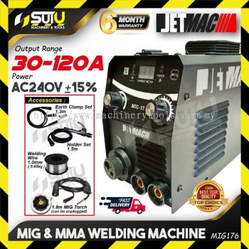 [DUAL USE] JETMAC MIG176 Gasless MIG & MMA Welding Machine / Mesin Kimpalan 4.1kVA