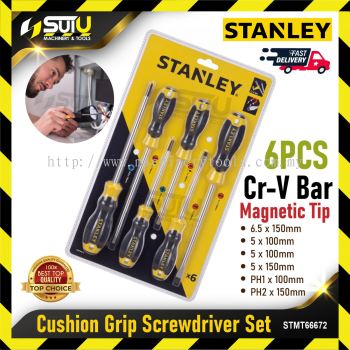 STANLEY STMT66672 6PCS Cushion Grip Screwdriver Set