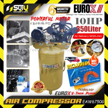 [PACKAGE] EUROX GOLD EAW6750G / EAW-6750G 10HP 350L Air Compressor / Kompressor 7.5kW