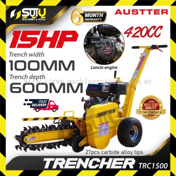 AUSTTER TRC1500 420CC 15HP Trencher w/ Loncin Engine