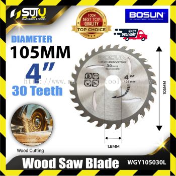 BOSUN WGY105030L 4" / 105MM 30 Teeth Wood Saw Blade / Cutting Blade