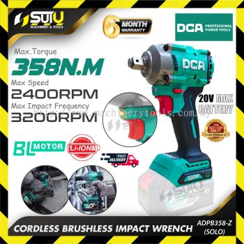 [SOLO - MACHINE ONLY] DCA ADPB358 / ADPB358Z 358NM 20V Cordless Impact Wrench (No Battery & Charger)