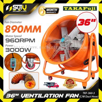 [WITH HOSE] TAKAFUJI TKF-360-3 / TKF-360 / TKF360 36" / 890MM Ventilation Fan 3000W 960RPM