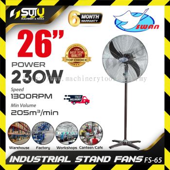SWAN FS-65 / FS65 26" Industrial Stand Fan / Standing Fan / Kipas Berdiri 230W