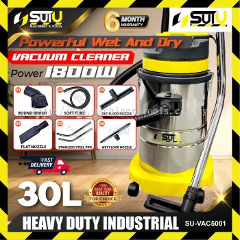 [SET A] SUI U / SUIU VAC5001 30L Heavy Duty Industrial Wet & Dry Vacuum Cleaner 1800W