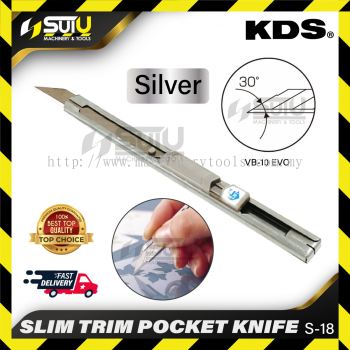 KDS S-18 / S18 Slim Trim Pocket Knife (Silver)