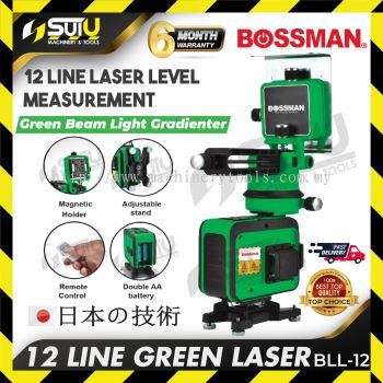 BOSSMAN BLL-12 / BLL12 12 Line Green Laser Level Machine / Laser Machine / Laser Pangukur Jarak (Gre