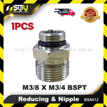 BAA612 1PC M22 x 14MM Reducing & Equal Nipple / Connector