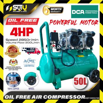 [COMPRESSOR ONLY] DCA AQE1500X2/50L / AQE1500X250L 50L Oilless / Oil free Air Compressor / Kompressor 3kW