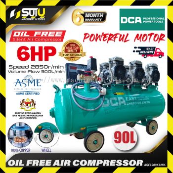 [COMPRESSOR ONLY] DCA AQE1500X3/90L / AQE1500X390L 90L Oilless / Oil free Air Compressor / Kompressor 4.5kW