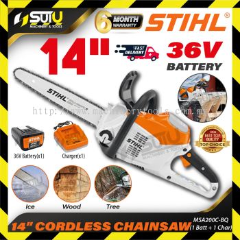 STIHL MSA200C-BQ / MSA200CBQ 36V 14" Cordless Chainsaw / Mesin Gergaji Rantai w/ Battery & Charger