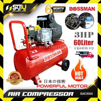 [COMPRESSOR ONLY] BOSSMAN BAE3060 60L 3.0HP Direct Driven Air Compressor 2850RPM