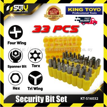 KING TOYO KT-S16032 / KTS16032 33pcs Security Bit Set