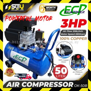 [COMPRESSOR ONLY] ECP / ECOPOWER OK-50B / OK50B 3HP 8Bar 50L Air Compressor / Kompressor 2850RPM