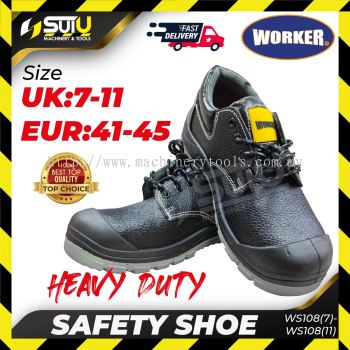 WORKER WS108 Heavy Duty Safety Shoes (Size : UK7 - UK11)