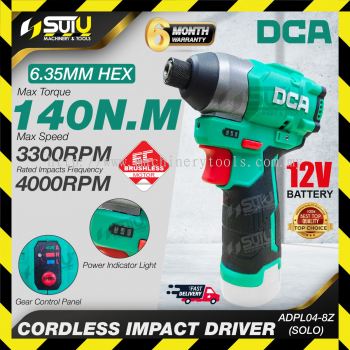 [SOLO] DCA ADPL04-8/ ADPL04-8EK 12V 140NM Cordless Impact Driver 3300RPM