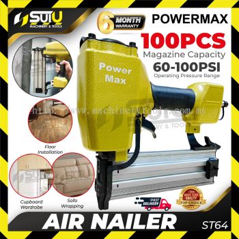 POWERMAX ST64 Air Nailer / Air Stapler 100PSI