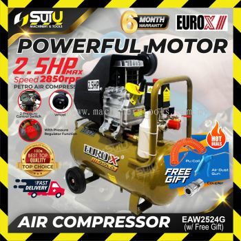 [PACKAGE] EUROX EAW2524G / EAW2524 / EAX2524 24L 2.5HP 8BAR Direct Air Compressor 2850RPM