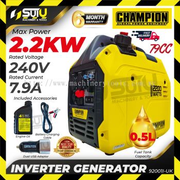 CHAMPION 92001I / 92001I-UK / 92001IUK 79CC Gasoline Inverter Generator / Penjana 2.2kW