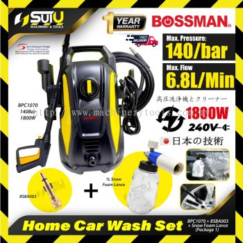 HOME CAR WASH SET �C BOSSMAN BPC1070 + BSBA003 Adapter + 1L Snow Foam Lance