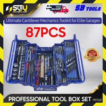 SBTOOLS PK968 87PCS Professional Tool Box Set | Mechanical Tool Set 