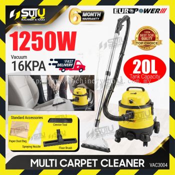 EUROX / EUROPOWER VAC3004 16KPA 20L Multi Purpose Carpet Cleaner 1250W