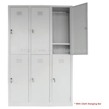 6 Compartments Steel Locker