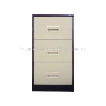 S106 / BB - 3 Drawers Filling Cabinet with Recess Handle C/W Ball Bearing Slide