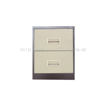 S106 / CB - 2 Drawers Filling Cabinet with Recess Handle C/W Ball Bearing Slide