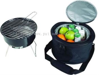 Liberty Portable Mini BBQ Griller & Cooler Bag (A-R12A) - Charcoal BBQ Grill