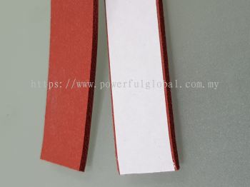 Red Silicone Foam With Adhesive Tape