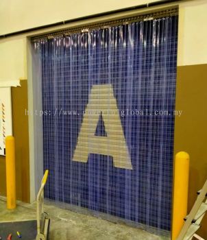 Clear Rib PVC Strip Curtains Installation