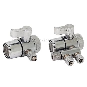 SLINE Water Filter Connector/ Water Purifier Faucet Fittings/ Valve Diverter Adapter Tube Connector (Single/ Double) (1/4 Inches) - 00542A/ 00542B