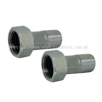 SLINE 1/2 Inches x 3/4 Inches Stainless Steel Meter Connector (2 PCS) - 00500ZA