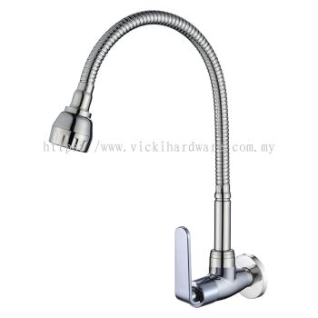 SLINE FX1113NT Flexible Hose Wall Sink Tap (NT) - 00919G