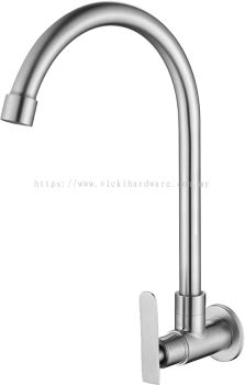 SLINE SUS304-1113 SUS 304 Stainless Steel Wall Sink Tap - 00917N