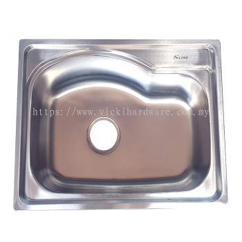 SLINE 5843# 0.8mm Stainless Steel Single Bowl - 00530QA