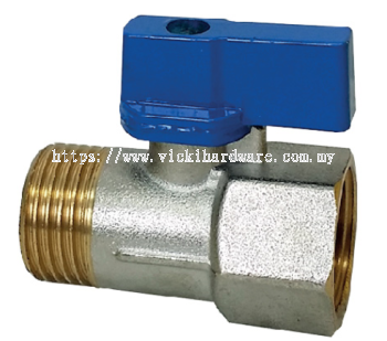 1/2 Inches x 1/2 Inches (Male x Female/ Male x Male) Brass Mini Valve/ Shut-Off Valve - 00219K/ 00219L