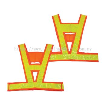 V-type Reflector Safety Cloth/ Reflective High Visibility Safety Vest (Neon/Orange) - 00172P