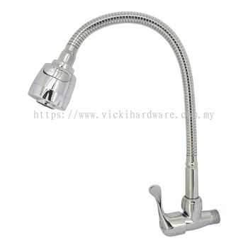 SLINE FX1113Y Flexible Arc Wall Sink Tap - 00920Y