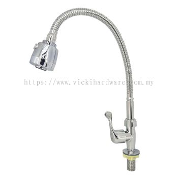 SLINE FX2113Y Flexible Arc Pillar Sink Tap - 00920Z