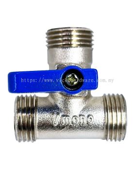 2 Way Brass Mini Valve (1/2 Inches) - 00219P