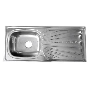 Stainless Steel Single Bowl Sink(18 Inches x 42 Inches x 11cm) - 00530GA