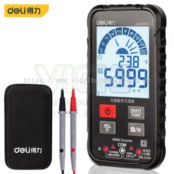 DELI  AUTO Digital Multimeter with Large Screen (RMS 4000 Counts) - DL334504