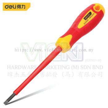 DELI Insulated Slotted Screwdriver (-)4.0x100mm) - DL5141001